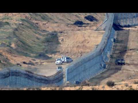 Israeli army manoeuvrers on the Israel-Gaza border