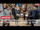 En gare d'Amiens, les élus de gauche et écologistes dénoncent la politique de la Region en matière de train