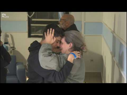 Freed Israeli mother and her 12-year-old daughter reunite with their family at Sheba hospital