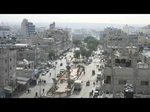 Skyline of Rafah as Israel-Hamas truce enters final day