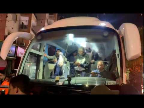 Bus carrying freed Palestinian prisoners arrives in Ramallah