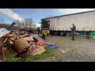 Déblayage XXL chez l'antiquaire Falik après les inondations à Saint-Étienne-au-Mont