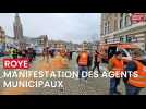 Manifestation des agents municipaux à Roye