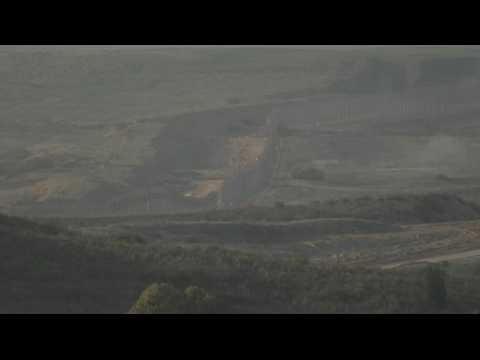 Israeli military operations in northern Gaza seen from Sderot