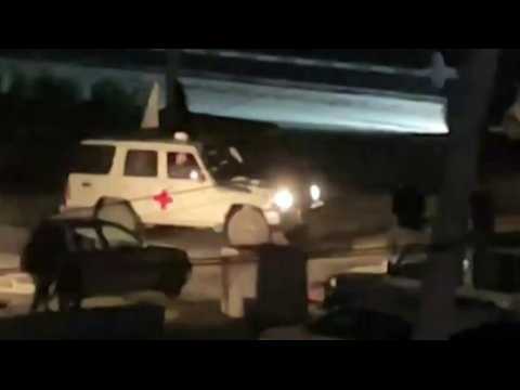 Red Cross convoy carrying released hostages crosses Rafah to Egypt