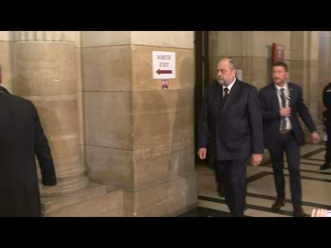 French Justice Minister Dupond-Moretti arrives in court for verdict