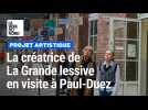 Cambrai : La créatrice de La Grande lessive en visite à Paul-Duez