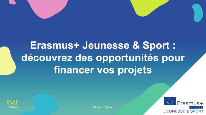 Illustration pour la vidéo Erasmus+ Jeunesse & Sport : découvrez des opportunités pour financer vos projets.