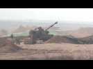 Israel: roadside artillery positions in the south of the country