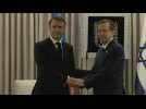 French President Emmanuel Macron meets his Israeli counterpart Isaac Herzog