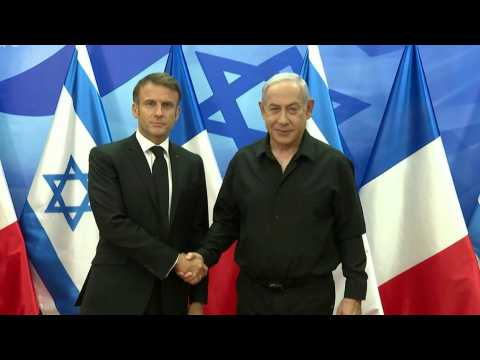 French President Macron meets with Israeli PM Netanyahu in Jerusalem