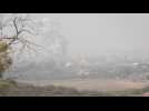 Smoke rises as Israeli army strikes Gaza
