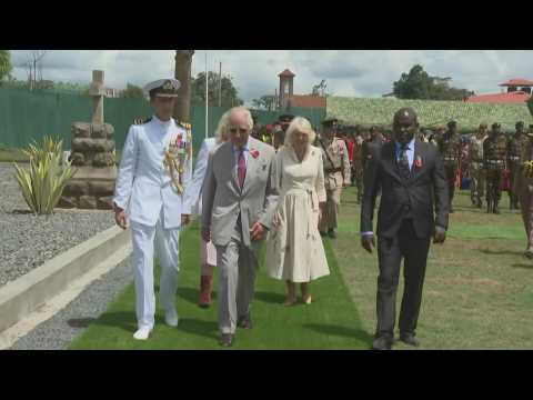 King Charles attends ceremony at Kariokor cemetery in Kenya