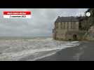 VIDÉO. Tempête Ciaran : au Mont-Saint-Michel, pas de gros dégâts mais une mer forte