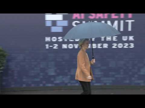 EU President Ursula von der Leyen arrives at AI Safety Summit in UK