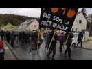 Manifestation contre un projet de centrale photovoltaïque à Daigny