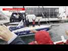 VIDÉO. Transat Jacques Vabre : les premiers bateaux applaudis au départ du village du Havre