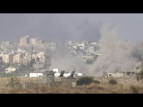 Smoke over northern Gaza after Israeli strike