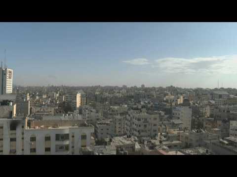 Gaza City skyline as Israeli army says over 600 targets hit in 24 hours