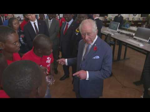 King Charles meets members of public at Eastlands Library in Nairobi