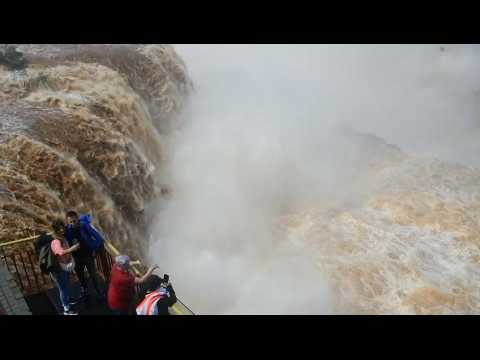 Iguazu Falls with the highest flow in years
