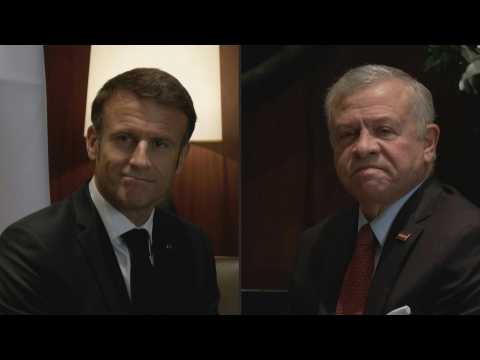 King Abdullah II of Jordan receives France's Macron in Amman