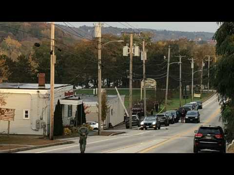 Scene of Lewiston, US, after at least 22 dead in Maine shootings