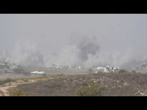Smoke billows over northern Gaza after Israeli strike