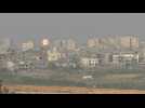 Israeli strike on northern Gaza seen from Sderot
