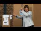 Argentina's presidential candidate Patricia Bullrich casts her vote