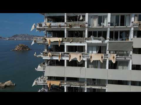 Aerial footage shows Mexican hotel devastated by Hurricane Otis