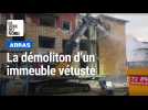 Début de démolition du bâtiment fragilisé de la rue Puvis de Chavannes, à Arras