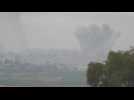 Plume of smoke over northern Gaza Strip after Israeli strike
