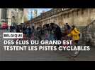 Les élus du Grand Est testent les pistes cyclables belges