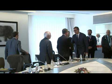 Kosovo, Serbia leaders meet in Brussels to ease tensions