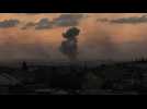 Smoke billows over northern Gaza at sunset - Label : AFPTV - First images - Category : News