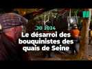 JO de Paris : des grues délogent les bouquinistes des quais de Seine