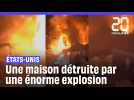 États-Unis : Une impressionnante explosion détruit une maison #shorts
