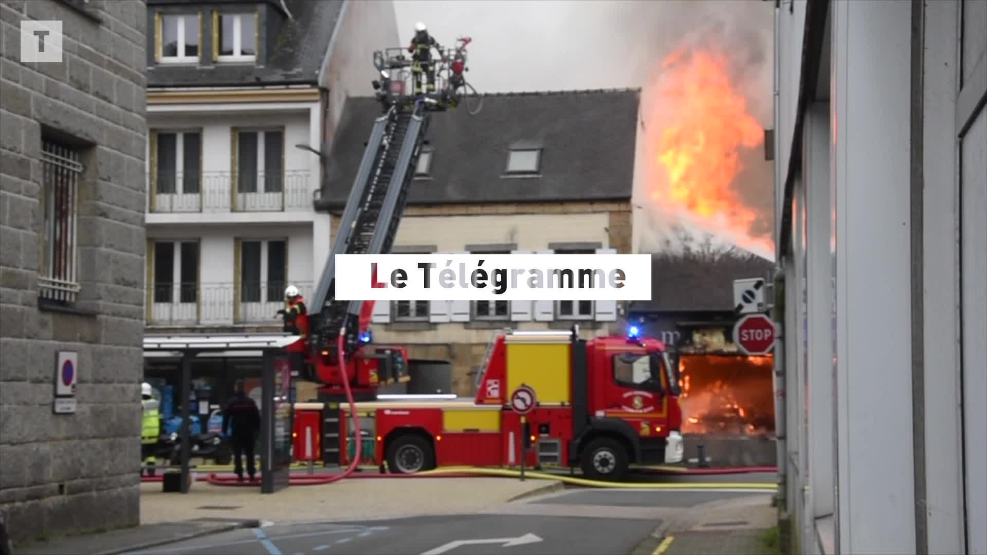 « Il ne reste plus rien » : un incendie a réduit en cendres deux magasins à Landerneau