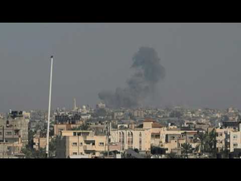 Smoke rises after Israeli airstrike on Gaza's Rafah