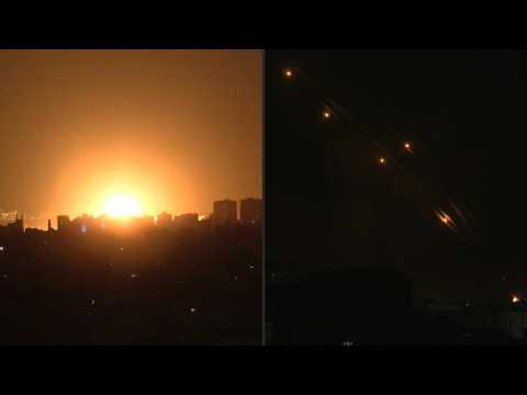 Rockets fired from Gaza as Israel strikes