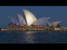 Sydney Opera House lit up in Israeli colours
