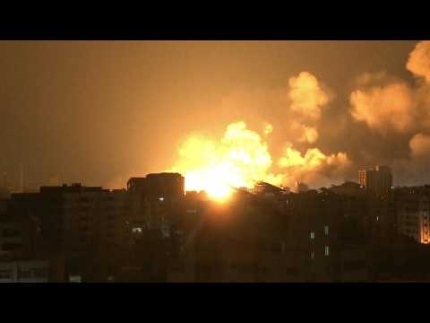 Israeli air strikes continue targeting Gaza at night