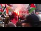 Conflit israélo-palestinien : des centaines de personnes devant les Affaires étrangères pour soutenir le peuple palestinien