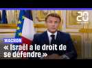 « Israël a le droit de se défendre »: revoir l'intégralité de l'allocution de Macron