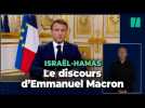 Le discours d'Emmanuel Macron aux Français, après les attaques du Hamas contre Israël