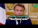Face au conflit Hamas-Israël, Emmanuel Macron en appelle au « bouclier de l'unité » en France