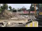 Saint-Martin-lez-Tatinghem : l'impressionnant chantier de démolition de la station-service d'un hypermarché