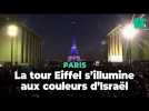 En soutien à Israël, la tour Eiffel s'illumine aux couleurs de son drapeau