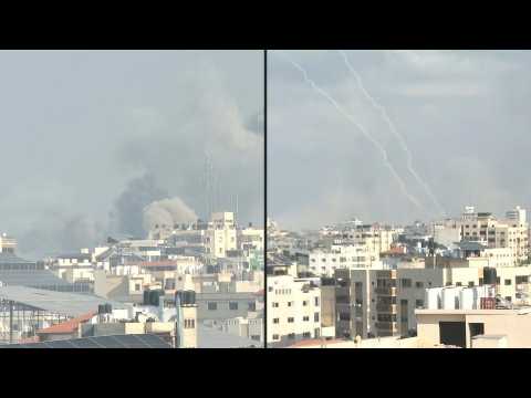 Israel and Hamas exchange fire as battles rage for 4th day